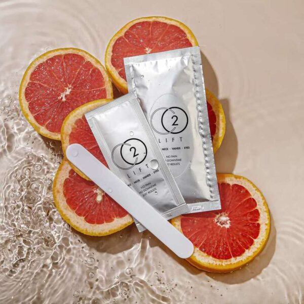 Close-up of the CO2Lift Carboxy Gel Treatment texture for a luxurious skincare experience