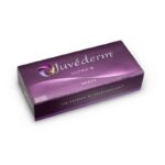 Box of Juvederm Ultra 4 Lidocaine dermal filler, shown in dark purple packaging with the product name prominently displayed.